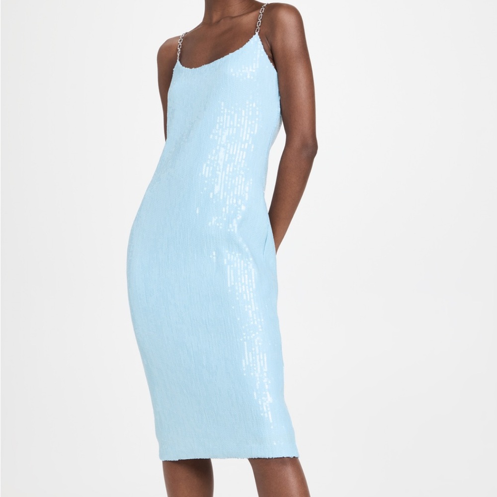 Elegant Blue Sequin Dress